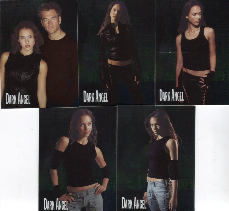 2002 Dark Angel Premiere Series Angelic Foil Chase Card Set (5) Topps - TvMovieCards.com