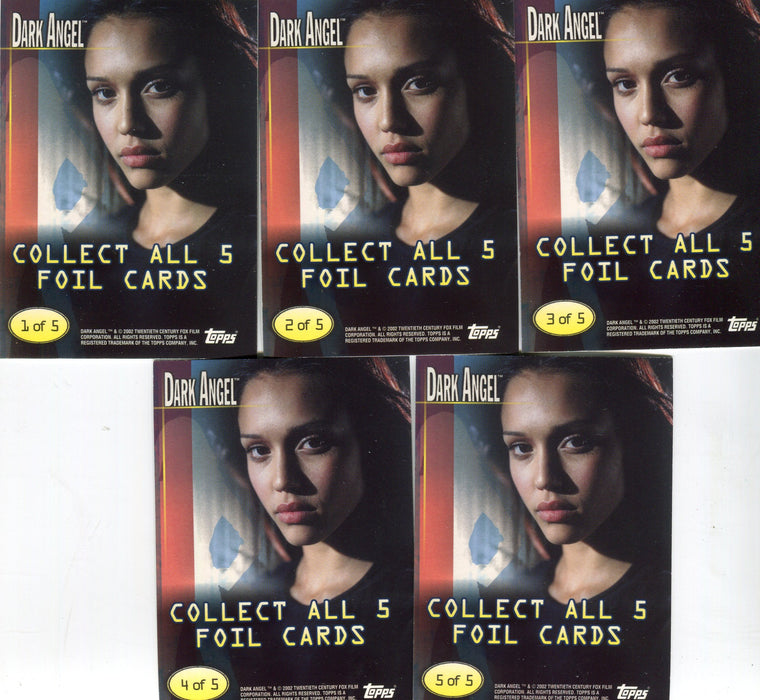 2002 Dark Angel Premiere Series Angelic Foil Chase Card Set (5) Topps - TvMovieCards.com