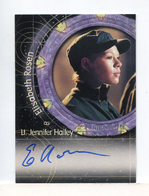 Stargate SG-1 Season Five Elisabeth Rosen Lt. Jennifer Hailey Autograph Card A23   - TvMovieCards.com