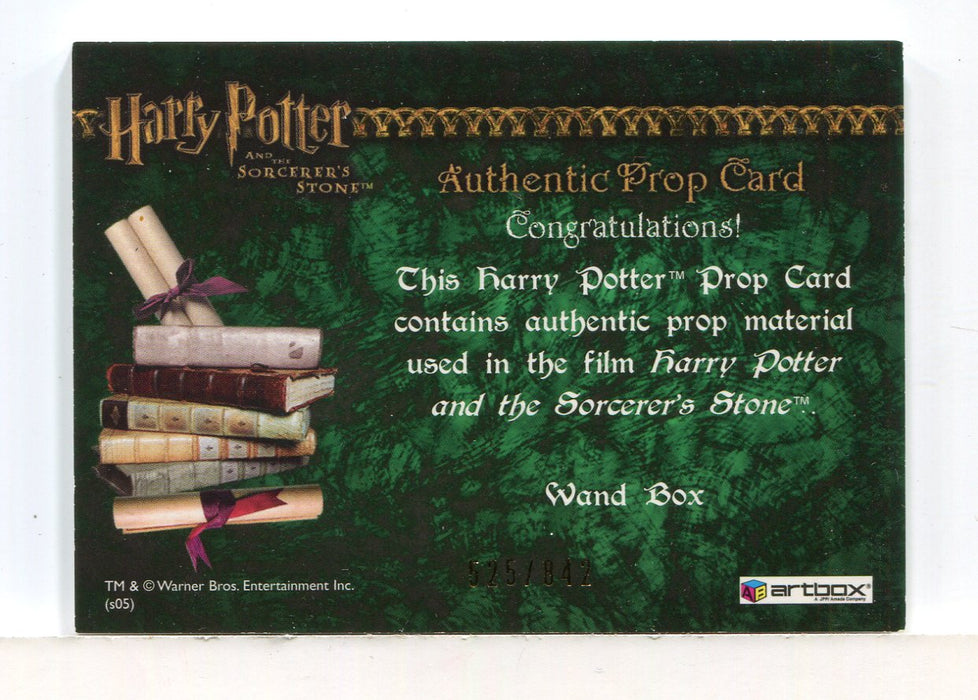 Harry Potter and the Sorcerer's Stone Wand Box Prop Card HP #525/842   - TvMovieCards.com