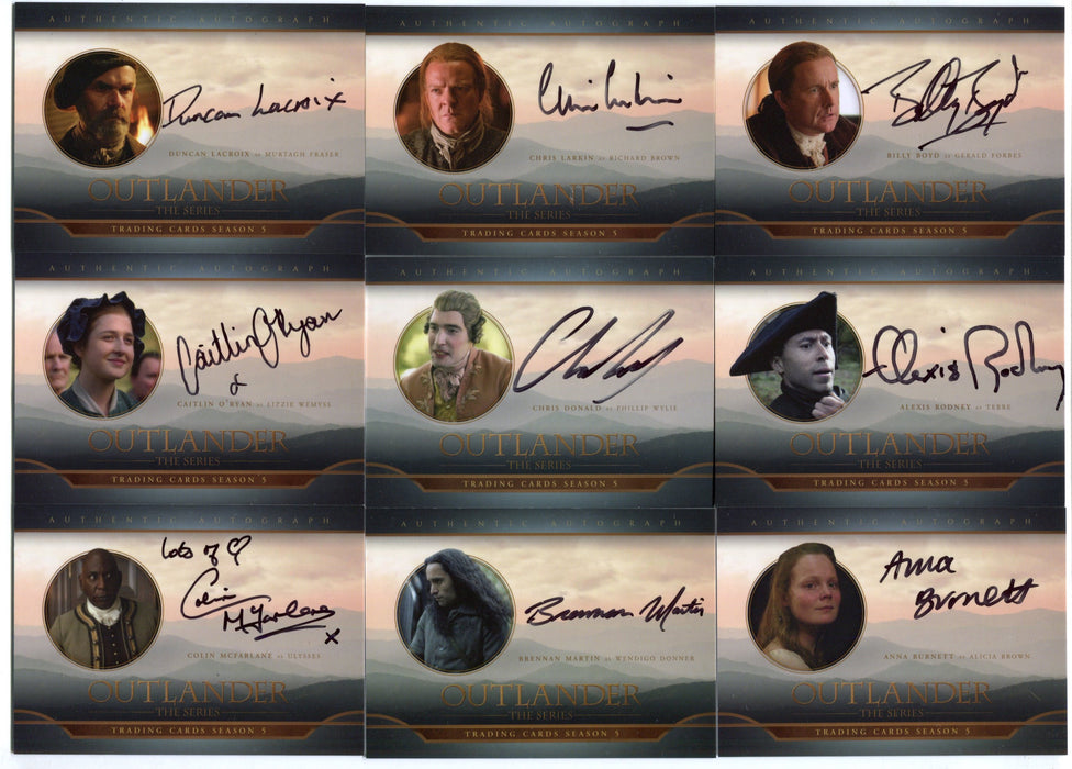 2023 Outlander Season 5 Complete (25) Autograph Trading Card Set Sam Heughan   - TvMovieCards.com