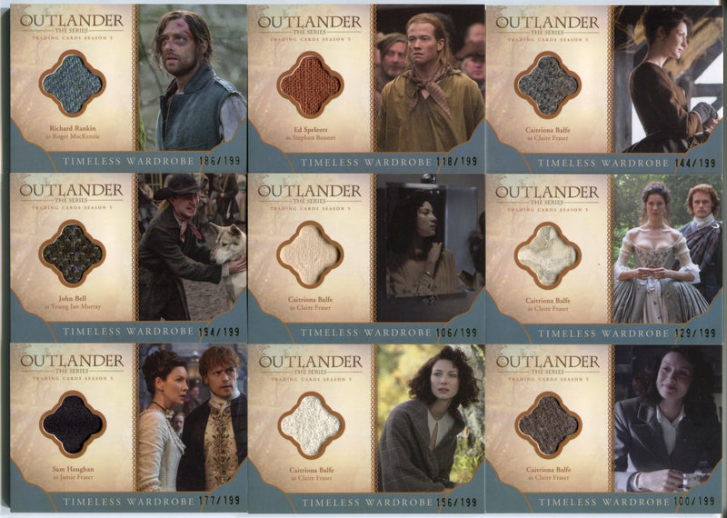 2023 Outlander Season 5 (17) Blue Wardrobe Costume Trading Card Lot #/199   - TvMovieCards.com