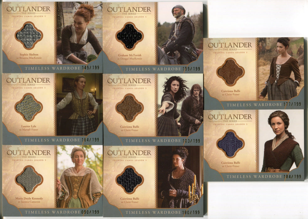 2023 Outlander Season 5 (17) Blue Wardrobe Costume Trading Card Lot #/199   - TvMovieCards.com