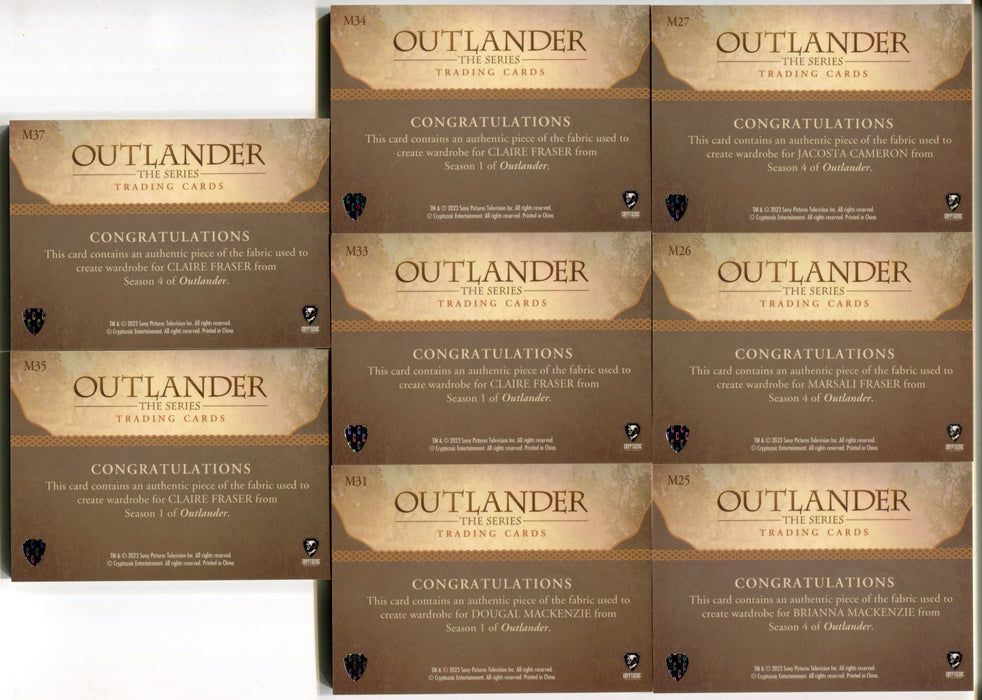 2023 Outlander Season 5 (17) Blue Wardrobe Costume Trading Card Lot #/199   - TvMovieCards.com