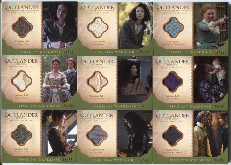 2023 Outlander Season 5 (24) Green Wardrobe Costume Trading Card Lot #/99   - TvMovieCards.com
