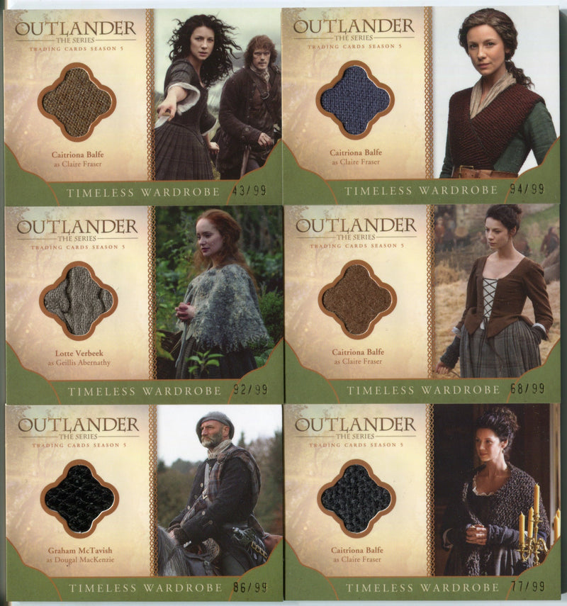 2023 Outlander Season 5 (24) Green Wardrobe Costume Trading Card Lot #/99   - TvMovieCards.com