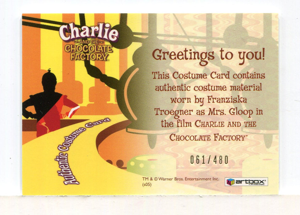 Charlie & Chocolate Factory Mrs. Gloop Costume Card #061/480   - TvMovieCards.com