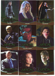 Arrow Season 1 One Bronze Parallel Character Bios CB01-CB18 Chase Card Set   - TvMovieCards.com