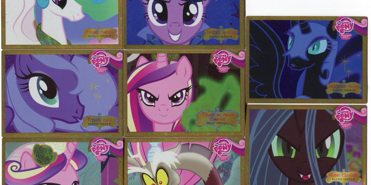 My Little Pony Series 1 Gold Foil G1-G8 Trading Card Set of 8