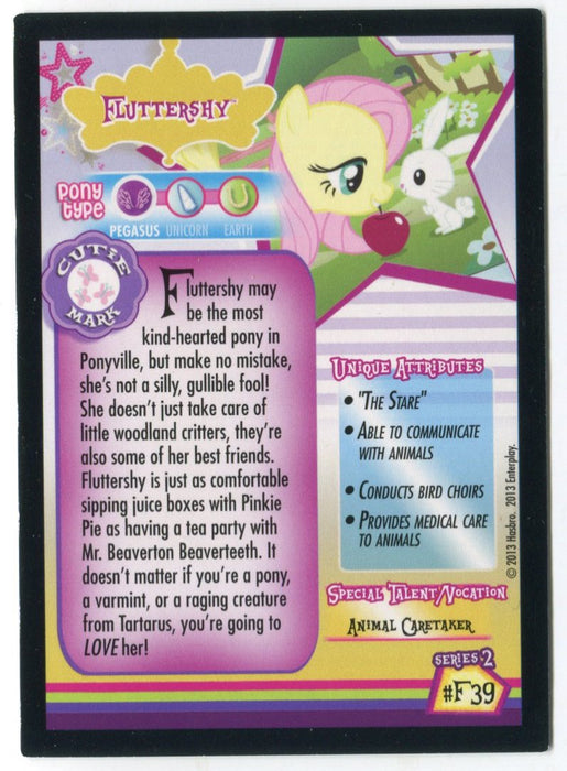 My Little Pony Series 2 Fluttershy F39 Promo Trading Card Holo NM   - TvMovieCards.com