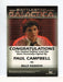 Battlestar Galactica Premiere Edition Paul Campbell Autograph Card   - TvMovieCards.com