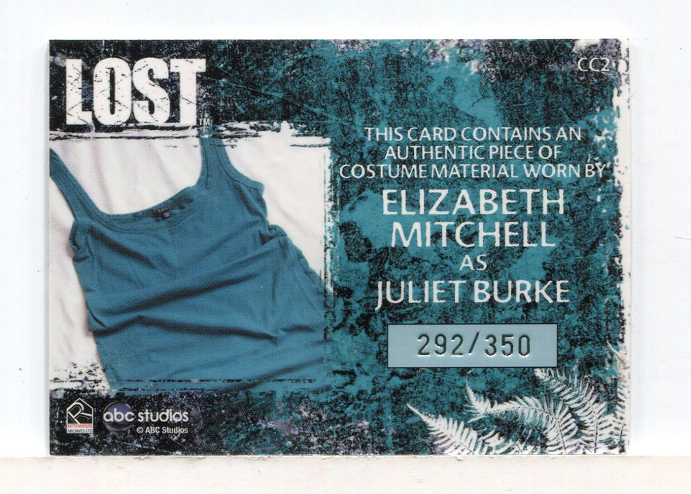 Lost Relics Elizabeth Mitchell as Juliet Burke Relic Costume Card CC2 #292/350   - TvMovieCards.com