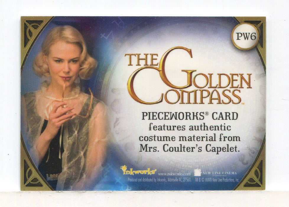 Golden Compass Mrs. Coulter's Caplet Piecework Card PW6 Inkworks 2007   - TvMovieCards.com