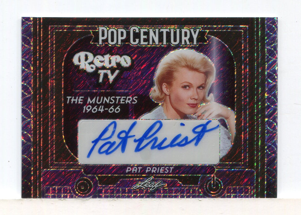 Pop Century 2024 Pat Priest as Marilyn Munster Autograph Card RTV-PP1 #6/8 Leaf   - TvMovieCards.com