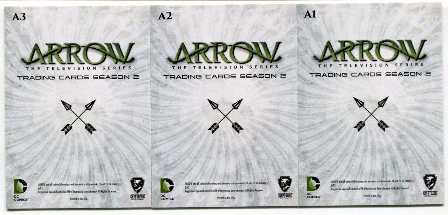 2015 Arrow Season 2 Red Foil Stamp Parallel Archers Trading Card Set A1-A3   - TvMovieCards.com