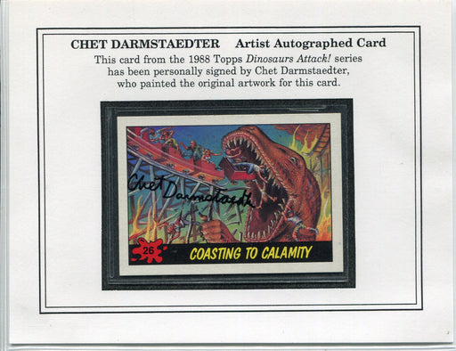 Dinosaurs Attack 1988 Topps Artist Chet Darmstaedter Autograph Card #26   - TvMovieCards.com