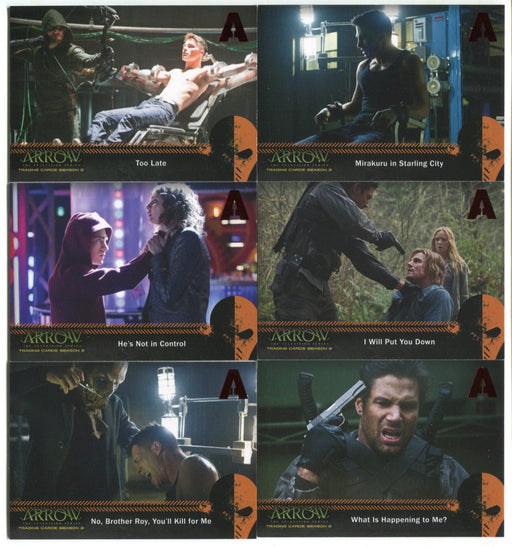 2015 Arrow Season 2 Red Foil Stamp Parallel Mirakuru Card Set U1-U6   - TvMovieCards.com