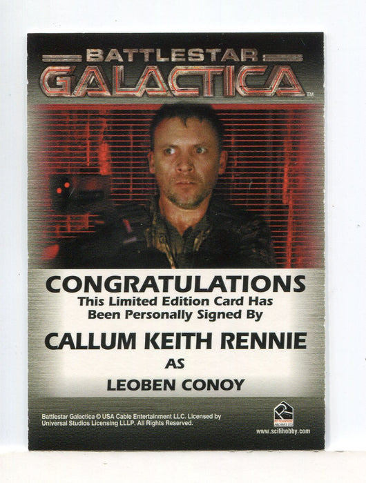 Battlestar Galactica Premiere Edition Callum Keith Rennie Album Autograph Card   - TvMovieCards.com