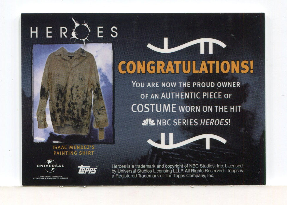 Heroes Volume 1 Isaac Mendez Painting Shirt Costume Card Variant #2 Topps 2008   - TvMovieCards.com