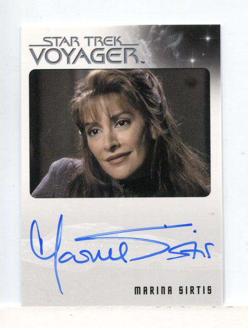 Star Trek Voyager Heroes & Villains Marina Sirtis Autograph Card Deanna Troi   - TvMovieCards.com