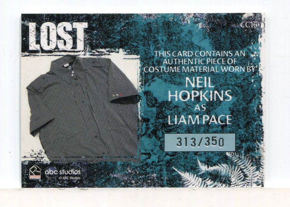 Lost Relics Neil Hopkins as Liam Pace Relic Costume Card CC16 #313/350   - TvMovieCards.com