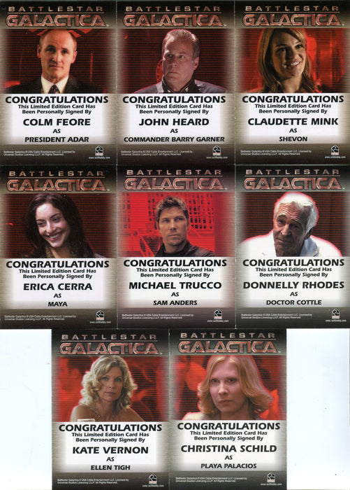 Battlestar Galactica Season Two Autograph Card Lot 8 Cards   - TvMovieCards.com