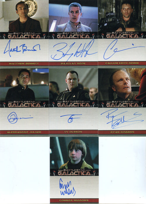 Battlestar Galactica Premiere Edition Autograph Card Lot 7 Cards   - TvMovieCards.com