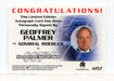 James Bond Mission Logs Geoffrey Palmer as Admiral Roebuck Autograph Card A157   - TvMovieCards.com