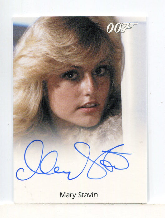 James Bond Autographs & Relics Mary Stavin as Kimberley Jones Autograph Card   - TvMovieCards.com