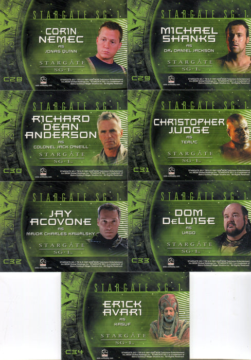 Stargate SG-1 Season Eight Costume Card Set 7 Cards C28 thru C34   - TvMovieCards.com