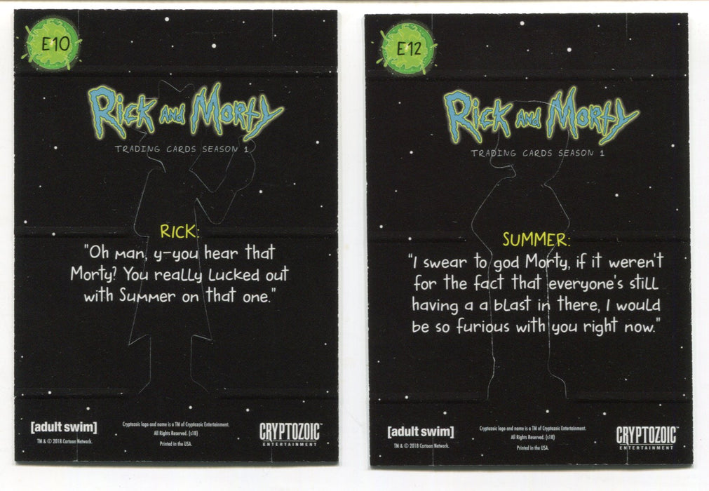 2018 Rick and Morty Season 1 E10 & E12 Convention Standee Trading Card   - TvMovieCards.com