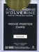 X-Men Origins: Wolverine Movie "Movie Poster" Case Topper Chase Card #025/600   - TvMovieCards.com