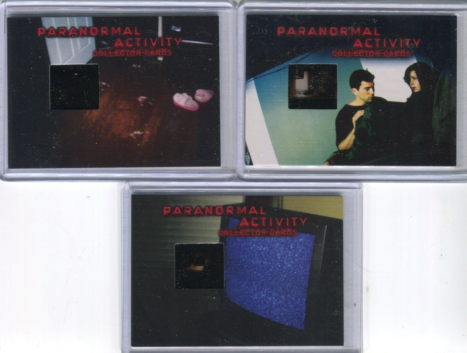 Paranormal Activity Movie Film Cell Chase Card Set Cell 1 thru Cell 3   - TvMovieCards.com