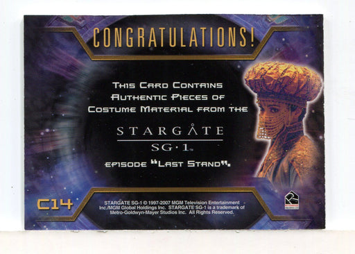 Stargate SG-1 Season Nine Case Topper Kali Double Costume Card C14   - TvMovieCards.com