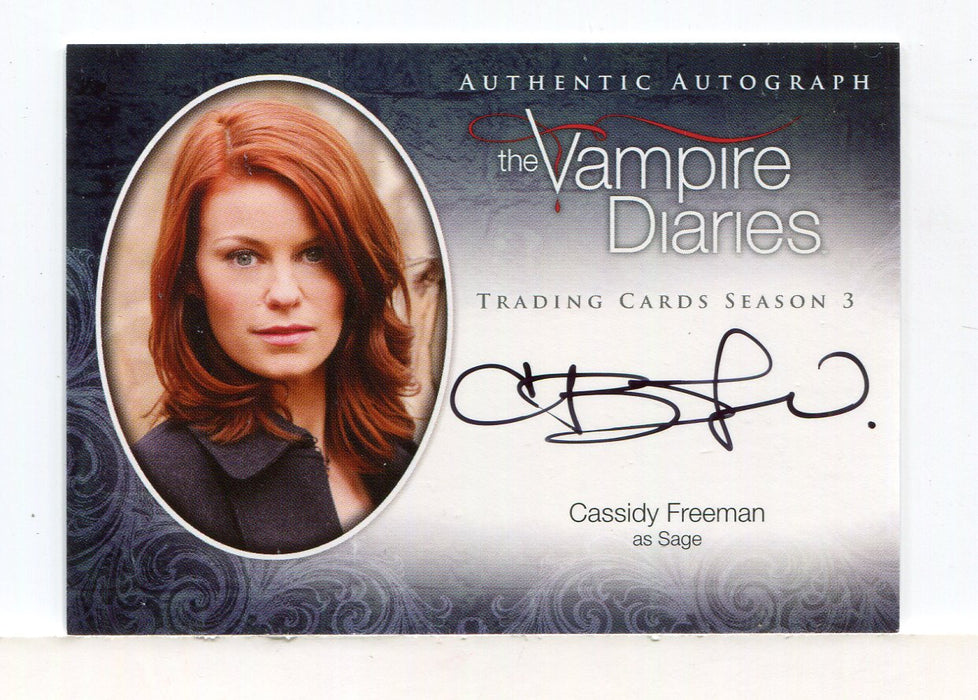 Vampire Diaries Season Three Cassidy Freeman as Sage Autograph Card A12   - TvMovieCards.com