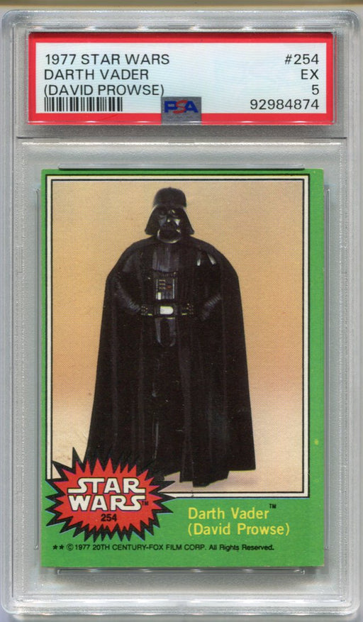 1977 Star Wars Darth Vader David Prowse #254 Trading Card PSA 5 EX   - TvMovieCards.com