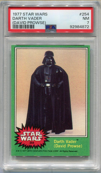 1977 Star Wars Darth Vader David Prowse #254 Trading Card PSA 7 NM   - TvMovieCards.com