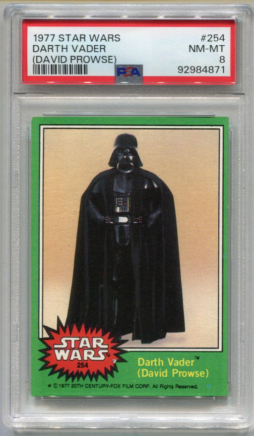 1977 Star Wars Darth Vader David Prowse #254 Trading Card PSA 8 NM-MT   - TvMovieCards.com