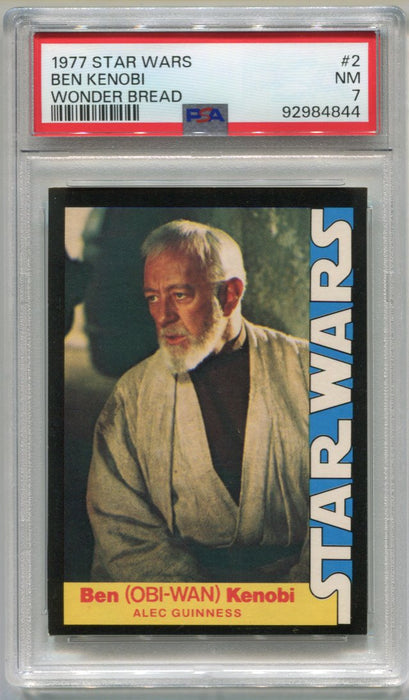 1977 Star Wars Wonder Bread Ben Kenobi #2 Trading Card PSA 7 NM   - TvMovieCards.com