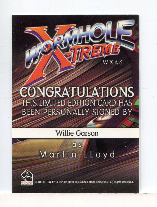 Stargate SG-1 Wormhole X-Treme Willie Garson Autograph Card WXA6   - TvMovieCards.com