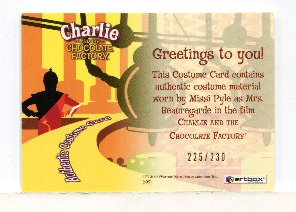 Charlie & Chocolate Factory Missy Pyle as Mrs. Beauregarde Costume Card #225/230   - TvMovieCards.com