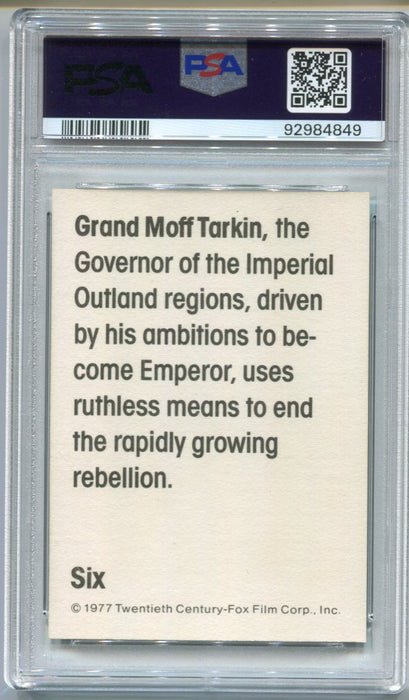 1977 Star Wars Wonder Bread Grand Moff Tarkin #6 Trading Card PSA 7 NM   - TvMovieCards.com