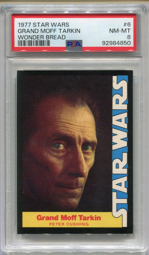 1977 Star Wars Wonder Bread Grand Moff Tarkin #6 Trading Card PSA 8 NM-MT   - TvMovieCards.com