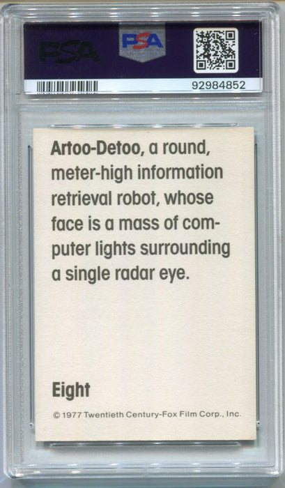 1977 Star Wars Wonder Bread R2D2 ARTOO-DETOO #8 Trading Card PSA 8 NM-MT   - TvMovieCards.com