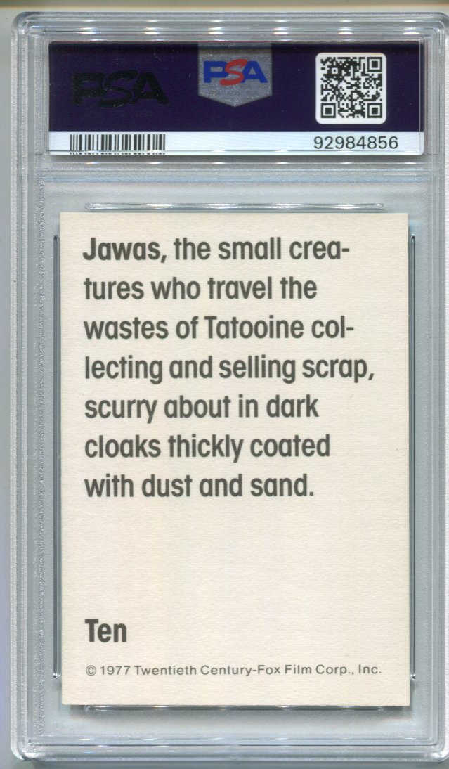 1977 Star Wars Wonder Bread Jawas #10 Trading Card PSA 6 EX-MT   - TvMovieCards.com