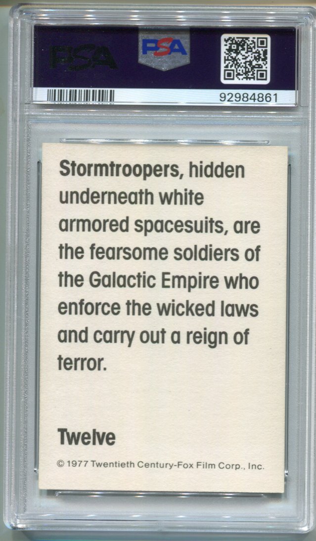 1977 Star Wars Wonder Bread Storm Troopers #12 Trading Card PSA 6 EX-MT   - TvMovieCards.com