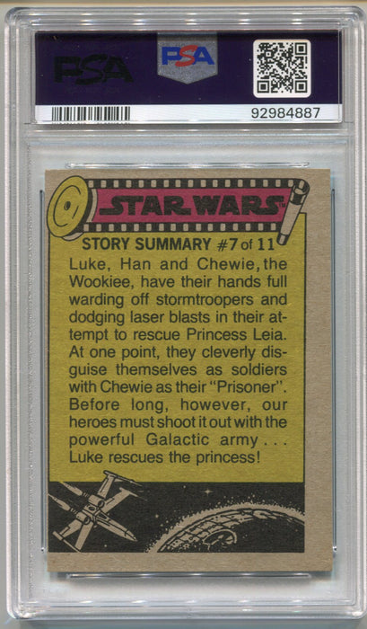 1977 Star Wars Mark Hamill in Control Room #61 Trading Card PSA 6 EX-MT   - TvMovieCards.com