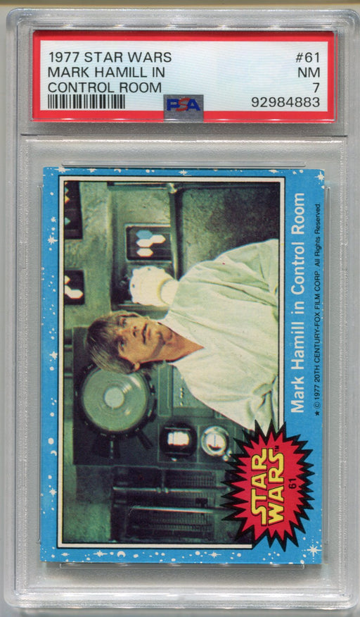 1977 Star Wars Mark Hamill in Control Room #61 Trading Card PSA 7 NM   - TvMovieCards.com