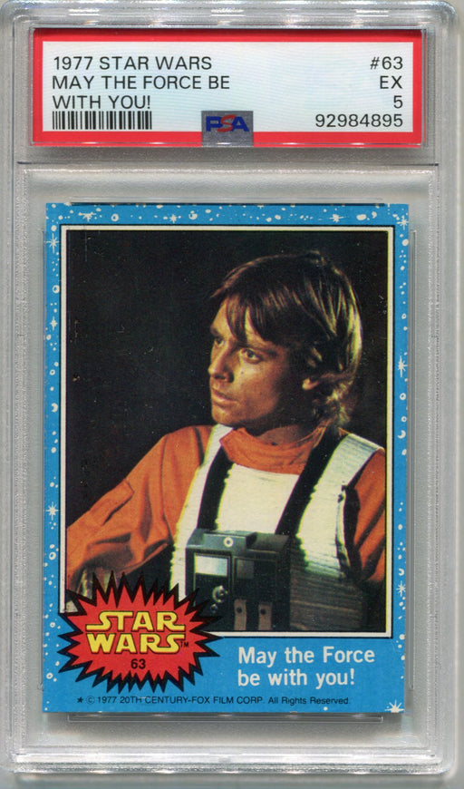 1977 Star Wars May The Force With You! #63 Trading Card PSA 5 EX   - TvMovieCards.com