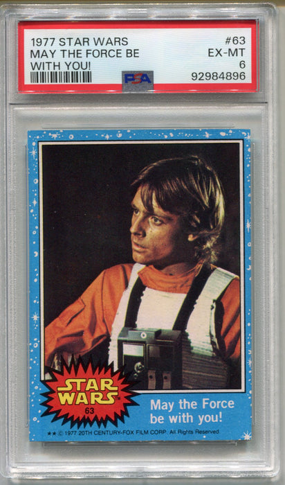 1977 Star Wars May The Force With You! #63 Trading Card PSA 6 EX-MT   - TvMovieCards.com